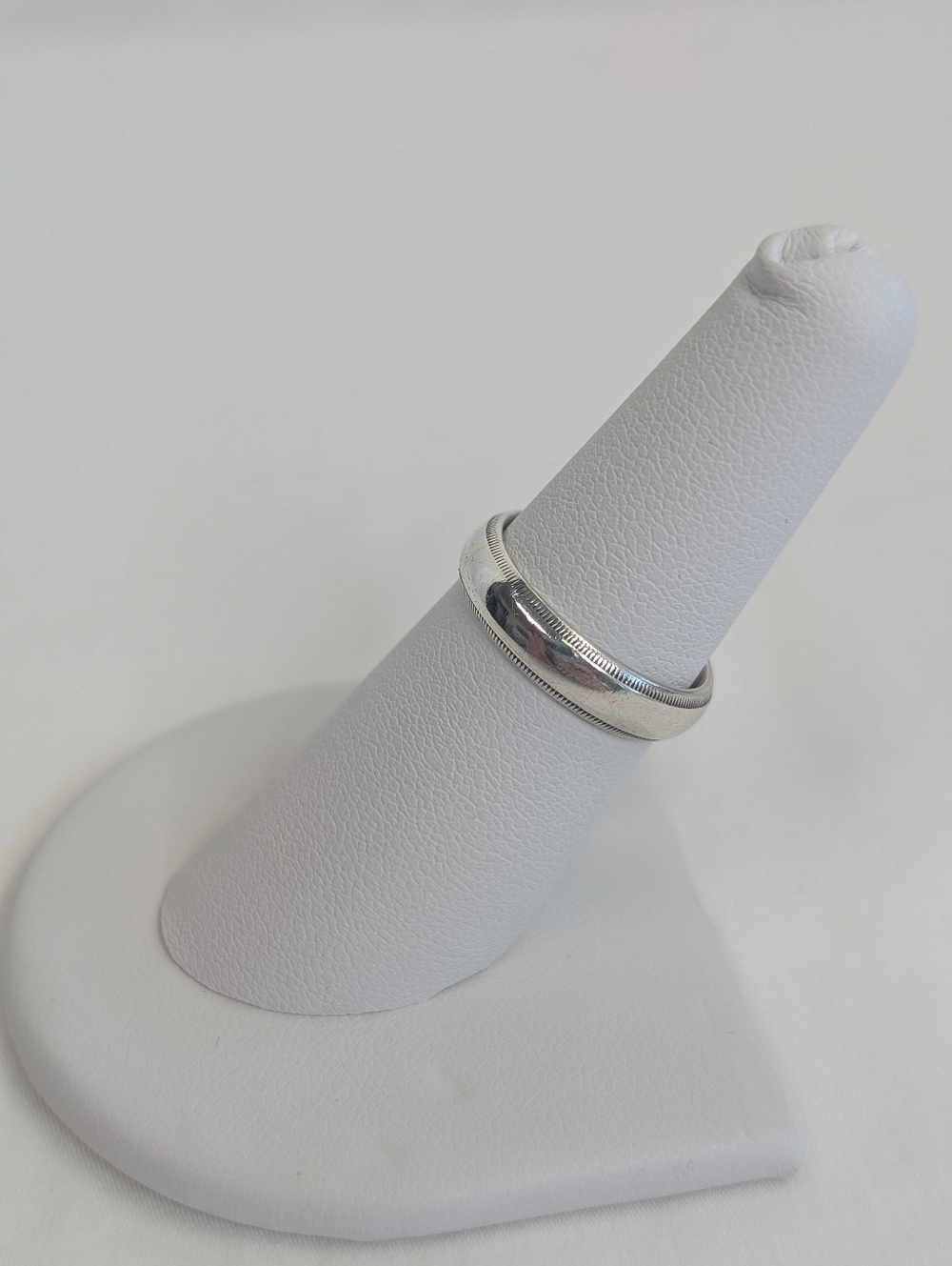 Vintage 925 Sterling Silver Milgrain Ring Wedding Band - Picture 4 of 11